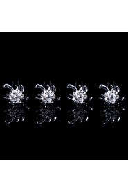 Alloy Hairpins With Rhinestone Wedding/Party Headpiece(Set of 4)