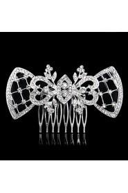 Hairpin Silver Comb for Women Rhinestone Crystals Wedding Hair Accessories Party Wedding Bridal Jewelry