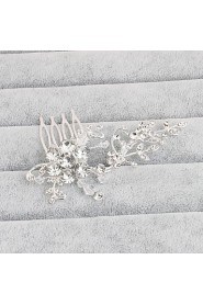 Women's Rhinestone Headpiece-Wedding / Special Occasion / Casual / Office & Career / Outdoor Hair Combs 1 Piece Clear Round