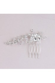 Women's Rhinestone Headpiece-Wedding / Special Occasion / Casual / Office & Career / Outdoor Hair Combs 1 Piece Clear Round