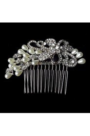 Women Rhinestone/Alloy/Imitation Pearl Hair Combs With Wedding/Party Headpiece