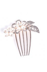 Fashion Alloy Hair Combs With Pearl/Rhinestone Wedding/Party Headpiece