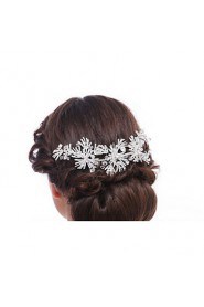 Women's Sterling Silver / Alloy Headpiece-Wedding / Special Occasion / Casual Hair Combs 1 Piece Clear Round