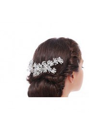 Women's Sterling Silver / Alloy Headpiece-Wedding / Special Occasion / Casual Hair Combs 1 Piece Clear Round