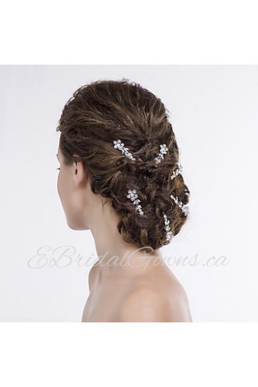 Flowers Women Alloy Hair Pin With Rhinestone Wedding/Party Headpiece