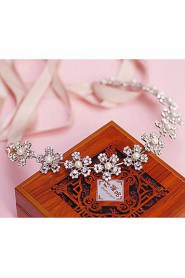Women's Lace / Rhinestone Headpiece-Wedding / Special Occasion Headbands 1 Piece Clear Round