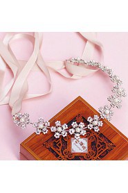 Women's Lace / Rhinestone Headpiece-Wedding / Special Occasion Headbands 1 Piece Clear Round