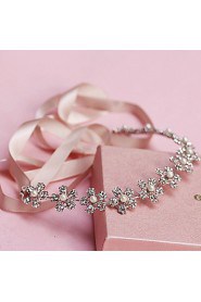 Women's Lace / Rhinestone Headpiece-Wedding / Special Occasion Headbands 1 Piece Clear Round