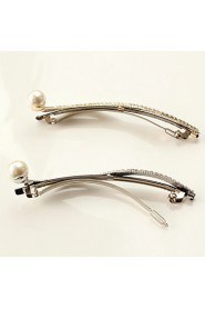 Women's Rhinestone/Alloy Headpiece - Casual/Outdoor S Shape Barrette 1 Piece