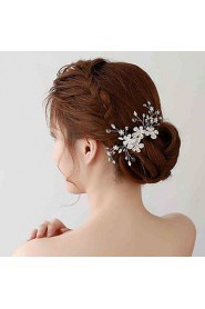 Rhinestone / Crystal / Alloy / Imitation Pearl Headpiece - Wedding / Special Occasion Flowers / Hair Clip