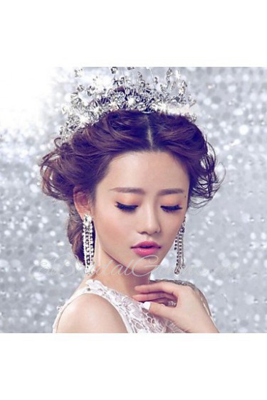 Crystal Crown Tiara Hair Flower Bride Hair Wedding Headdress
