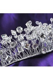 Crystal Crown Tiara Hair Flower Bride Hair Wedding Headdress