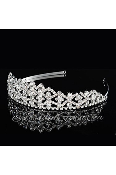 Vintage Charming Design Wedding Bride Handmake Headband Cown Pearls Hair Accessior Flower Silver