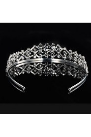Vintage Charming Design Wedding Bride Handmake Headband Cown Pearls Hair Accessior Flower Silver