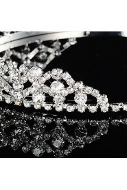 Vintage Charming Design Wedding Bride Handmake Headband Cown Pearls Hair Accessior Flower Silver