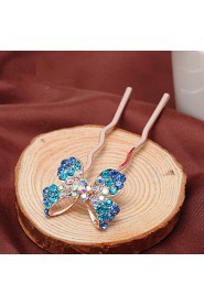 Women's Rhinestone/Alloy Headpiece - Special Occasion/Casual Bowknot Hair Pin 1 Piece