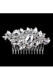 Vintage Wedding Party Bridal Bridesmaid Round Diamond Drop Crystal Hair Comb For Women