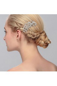 Women's Rhinestone Headpiece-Wedding / Special Occasion / Casual / Office & Career / Outdoor Hair Combs 1 Piece Clear Round