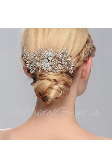 Women's Rhinestone Headpiece-Wedding / Special Occasion / Casual / Office & Career / Outdoor Hair Combs 1 Piece Clear Round
