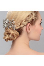 Women's Rhinestone Headpiece-Wedding / Special Occasion / Casual / Office & Career / Outdoor Hair Combs 1 Piece Clear Round