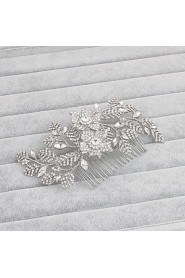 Women's Rhinestone Headpiece-Wedding / Special Occasion / Casual / Office & Career / Outdoor Hair Combs 1 Piece Clear Round