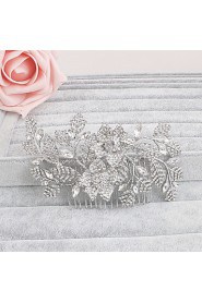 Women's Rhinestone Headpiece-Wedding / Special Occasion / Casual / Office & Career / Outdoor Hair Combs 1 Piece Clear Round