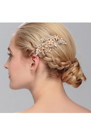 Women's Pearl Headpiece-Wedding / Special Occasion / Casual / Office & Career / Outdoor Hair Combs 1 Piece Clear Round