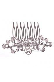Alloy Hair Combs With Imitation Pearl/Rhinestone Wedding/Party Headpiece