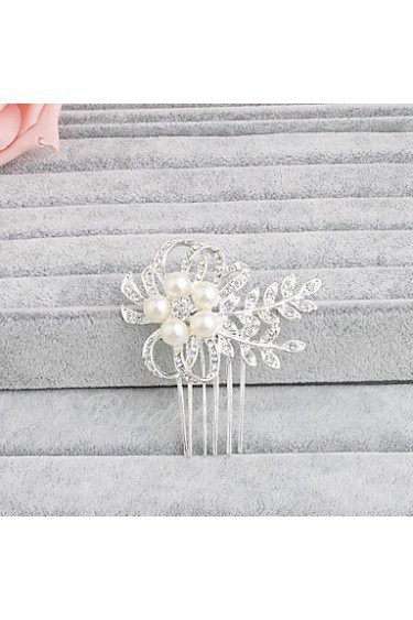 Women's Rhinestone Headpiece-Wedding / Special Occasion / Casual / Office & Career / Outdoor Hair Combs 1 Piece Clear Round