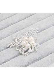Women's Rhinestone Headpiece-Wedding / Special Occasion / Casual / Office & Career / Outdoor Hair Combs 1 Piece Clear Round