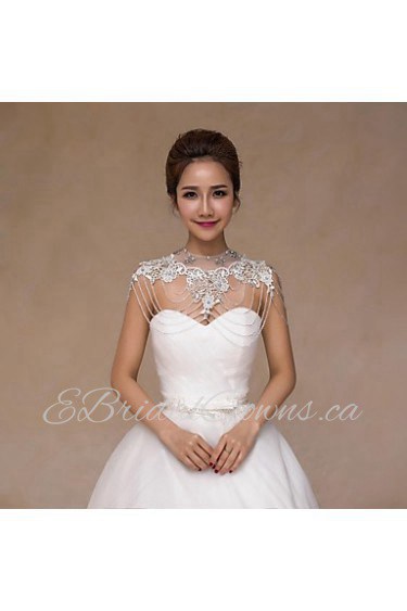 Wedding Wraps Collars Sleeveless Lace Ivory Wedding