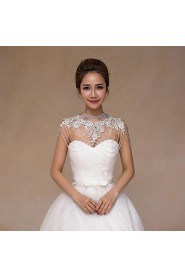 Wedding Wraps Collars Sleeveless Lace Ivory Wedding