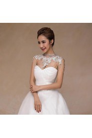 Wedding Wraps Collars Sleeveless Lace Ivory Wedding