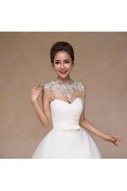 Wedding Wraps Collars Sleeveless Lace Ivory Wedding