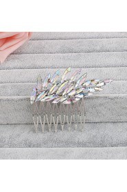 Women's Crystal Headpiece-Wedding / Special Occasion / Casual / Office & Career / Outdoor Hair Combs 1 Piece Clear Oval