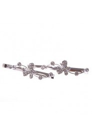 Butterfly Alloy Barrette With Rhinestone Wedding/Party Headpiece (4pls)