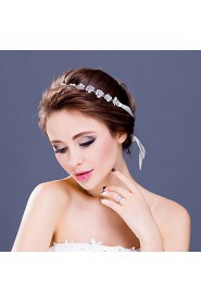 Women's / Flower Girl's Rhinestone / Alloy Headpiece-Wedding / Special Occasion / Casual Headbands 1 Piece Clear Round