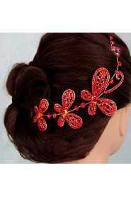 Butterfly Shape Crystal Hair Flower Bride Hair Wedding Headdress Wedding Accessories One Piece