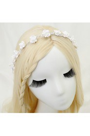 Women's / Flower Girl's Alloy / Imitation Pearl Headpiece-Wedding / Special Occasion Headbands 1 Piece White Round