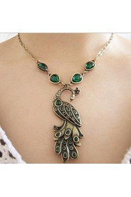 Women's Alloy Peacock Necklace