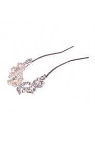 Women Alloy Hairpins With Imitation Pearl/Rhinestone Wedding/Party Headpiece