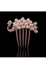 Alloy Hair Combs With Pearl/Rhinestone Headpiece