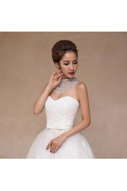 Wedding Wraps Collars Sleeveless Sequined Ivory Wedding Crystal / Pearls