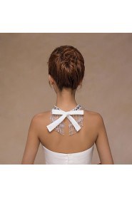Wedding Wraps Collars Sleeveless Sequined Ivory Wedding Crystal / Pearls