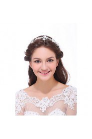 Women's Sterling Silver / Alloy Headpiece-Wedding / Special Occasion / Casual Headbands 1 Piece Clear Round