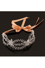 Women's/ Rhinestone/Imitation Pearl Flower Headpiece Handmake - Wedding/Special Occasion Hair Combs 1 Piece Silver