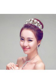 Pastoral Imitation Pearls/Rhinestones Wedding/Party Headpieces/Forehead Jewelry