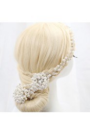 Women's / Flower Girl's Crystal / Alloy / Imitation Pearl Headpiece-Wedding / Special Occasion Headbands / Flowers / Wreaths Round