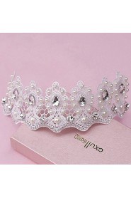 Women's Lace / Pearl / Crystal Headpiece-Wedding / Special Occasion Headbands 1 Piece Clear Pear