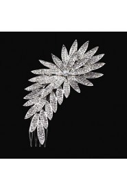 Flower style Women Alloy Hair Combs With Cubic Zirconia Wedding/Party Headpiece